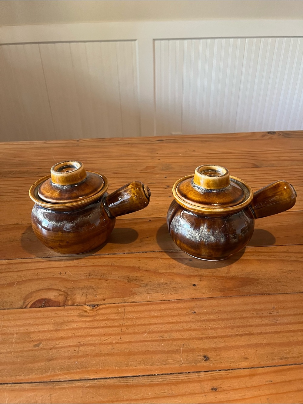 Vintage Drip Edge French Onion Soup Bowls Set of 2